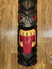 Tribal Tiki 38 carved Wood Mask Wall Hanging Indonesia Totem Hawaiian Bar Lounge