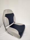 2x Boat Seat High Back Fold Down Boating Fishing Pontoon 1002-abd Grey   Navy
