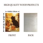Cafe Croissant Cat Wooden Jigsaw Puzzle For Adults 500 Pieces 20x15