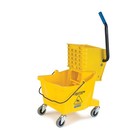 Commercial Mop Bucket With Wringer  Polypropylene  Yellow 