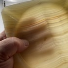 Large Vintage Square Alabaster Ashtray Onyx Marble Cigar 4 Slot Translucent 6   