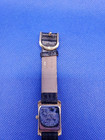 Disney Classic Mickey Mouse Watch By Sii Black Rectangle Leather Band Vintage
