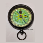 Brass Antique Maritime Locket Compass Vintage Nautical Marine Past Lives Poem