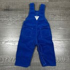 Vintage Oshkosh Bgosh Royal Blue Corduroy Vestbak Overalls Made In Usa 12 Months