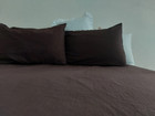 Dark Brown Linen Bedding Set Queen Comforter Twin Full Queen King Duvet Set