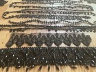 Antique Victorian Black Glass Jet Beads Mourning Dress Trims Embellishments Lot