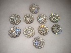 Beautiful Vintage Antique Rhinestone Button Set Of 10