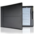 Professional 7 Ring Business Checkbook Binder  Premium Pu Leather Organizer 