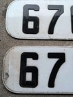 Set Of Original Locomotive Number Plates Embossed