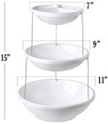 Masirs 3-tier Collapsible Bowl  Decorative Design Folds For  Assorted Sizes 