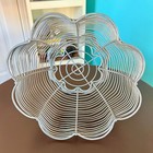 Vintage Wire Mid-century Modern Style Footed Wire Centerpiece Basket