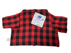 Build A Bear Red Plaid Shirt  Button Up Short Sleeved 129564