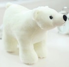 White Polar Bear Plush Toy 10  Stuffed Animal Toddler Doll Gift For Kids