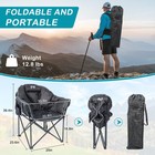 Naizea Oversized Camping Chair Padded Saucer Chair 3 Heat Levels For Back   Seat