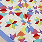 Handmade Original Posh Penelope Cotton Patchwork Quilt Top topper 86x86 