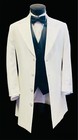 White Avalon Zoot Tuxedo Jacket- Easy Care  Made In Usa  Cruise  Black Tie