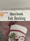 Vintage Felt Christmas Stocking Kit Hobby Kraft Santa And Tree Crafting Diy 9220