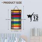 12belts Karate Belt Display Rack With Bamboo Frame  Felt Taekwondo