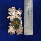 Vintage Artisansterling Silver And Mossy Jasper picture Jasper Barrette hairclip