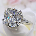 Certified 3 25ct Lab Created F Vs1 Radiant Cut Diamond Ring 925 Silver For Gift