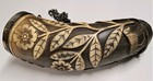 Lt  18th-19thc   Carved W silver Antique South American Estancias Drinking Horn