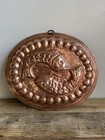 Large Copper Mold With Fish Design Made In Italy