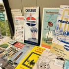 Large Lot Of Vintage Travel Brochures Maps Guides Time Tables Usa 40 s 50 s 60 s