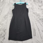 Vintage Rena Rowan Womens 8 Black Sleeveless Knee Length Little Black Dress