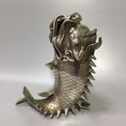 8 4  Old Chinese Copper Bronze Dynasty Dragon Fish Statue Sculpture