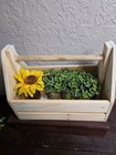 Reclaimed Wood Garden  Tool Caddy Tote Box Farmhouse Decor Or Use Nice 17x10x13 
