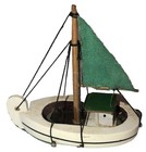 Vintage        Wooden Wood Boat Nautical Decor Figurine Sculpture      7 Fun