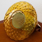 Mid Century Danish Modern Pendant Lamp Amber Crystal Glass Hanging Light Yellow