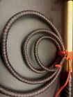 6ft 8 Plait Grey Species Kangaroo Leather Stock Whip