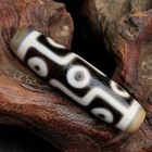 Vintage Tibetan Old Agate Dzi Bead 9 Eye Totem Amulet Pendant Collectible 47  12