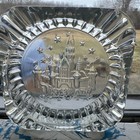 Vintage Disneyland Castle Clear Glass Souvenir Ashtray 3 1 2   x3 1 2    Rare