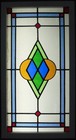 Abstract Large Old English Leaded Stained Glass Window 20  X 37 5 