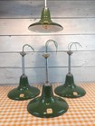 1-1940s Antique 12  Green Porcelain Benjamin Vintage Lights Farm Barn Industrial