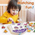 Montessori Busy Book Color Sorting Toys For Toddlers 2-4 Years Compact  Red