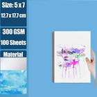 100 Sheets Watercolor Paper Cotton 140lb 300gsm Thick Off-white Cold Press Paper