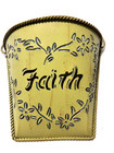 Rustic Metal Country Farmhouse Faith   Hope Metal Wall Hanging Planter Baskets