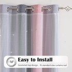Pink And Grey Curtains Nursery Kids Curtains For Bedroom Star Blackout Window   