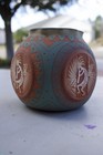 Handcrafted Native American Style Pottery Vase With Kokopelli Design
