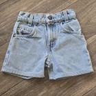 Vintage 90s Orange Tab Kid s Little Levi Light Wash Blue Denim Shorts Sz 5 Slim