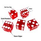 Casino Craps Dice Set - Including 19mm Red Precision Serialized Casino Dice S   