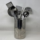 7 Pc All-clad Stainless Steel Serving Utensil Set And Holder Heavy-duty  8 