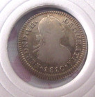1 Real 1810 Popayan Mint J f  Ferdnd Vii - Rare Silver Coin