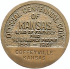 1961 United States Kansas Centennial Vintage So-called Dollar Token Medal I99815