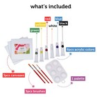 Incraftables Canvas And Paint Set For Adults  Acrylic Painting Kit With 3 Canvas