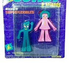 Vintage 1995 Gumby   Friends Miniature Superflexibles Gumby   Minga Figures New