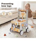 Labebe Wooden Baby Push Walker Tool Toy Learning Activity Walker For Toddlers